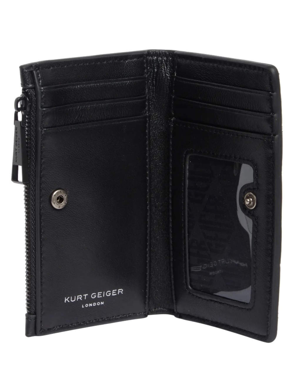 Kurt Geiger London Kensington Black Quilted Leather Bifold Wallet - Picture 3 of 3